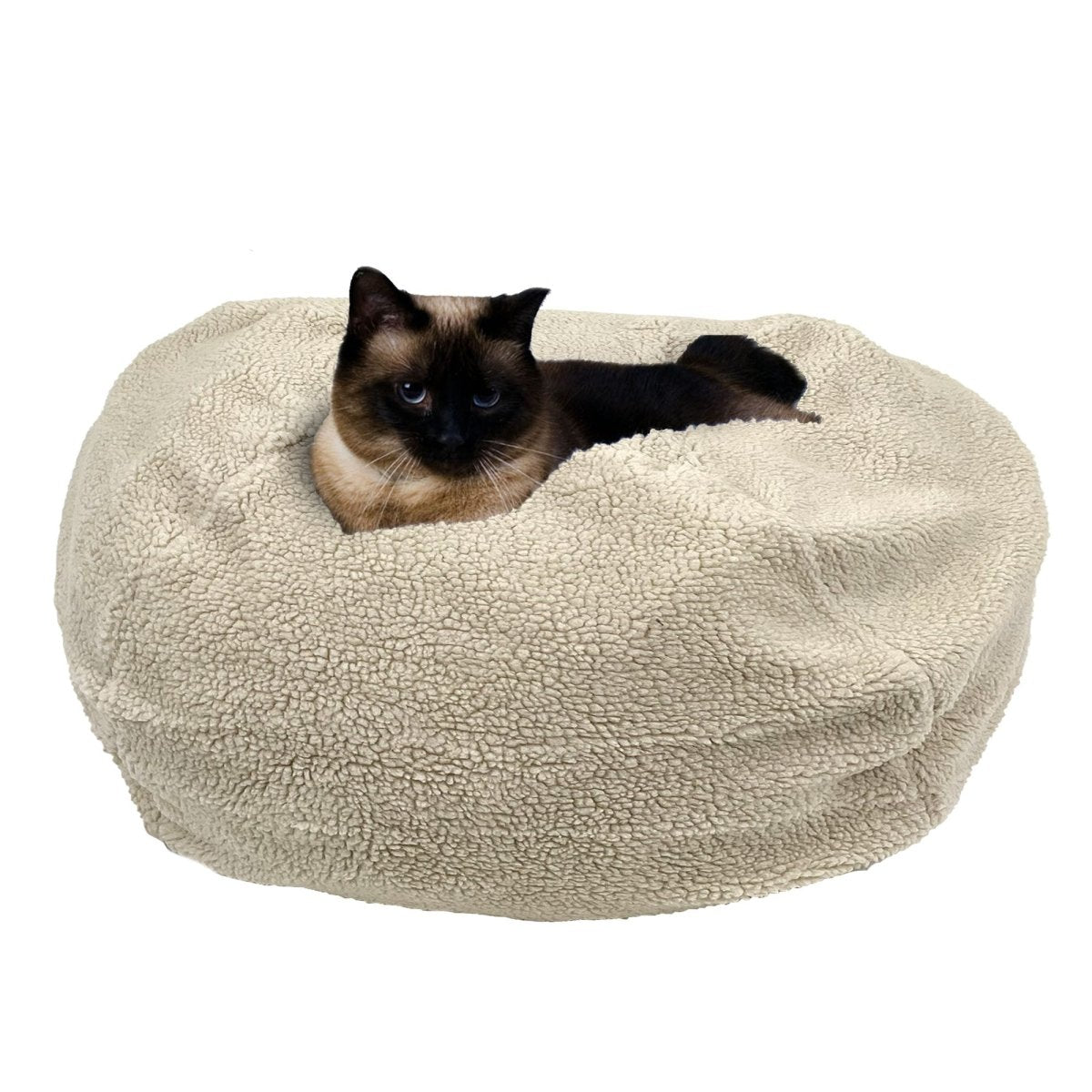 Sherpa Puff Ball Bean Bag Pet Bed premium pet product