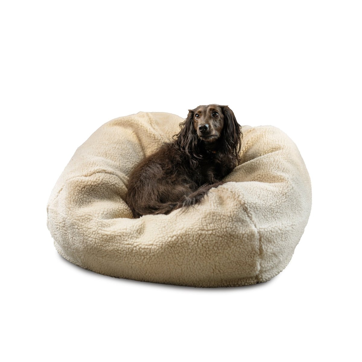Sherpa Puff Ball Bean Bag Pet Bed premium pet product