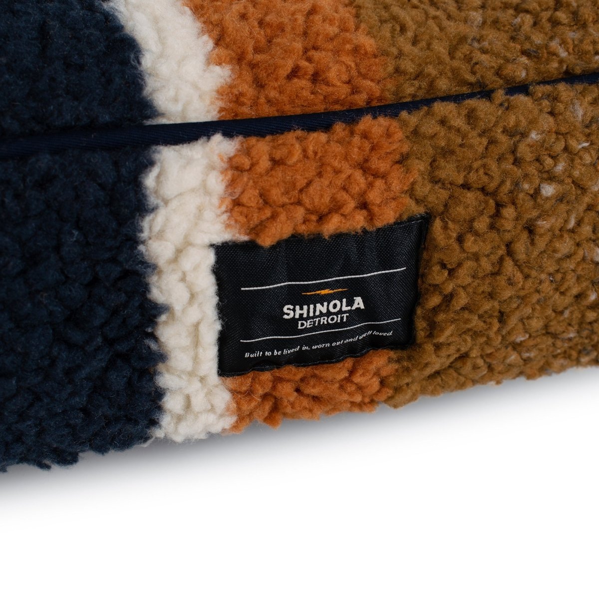 Shinola Brand Stripe Berber Napper Dog Bed premium pet product