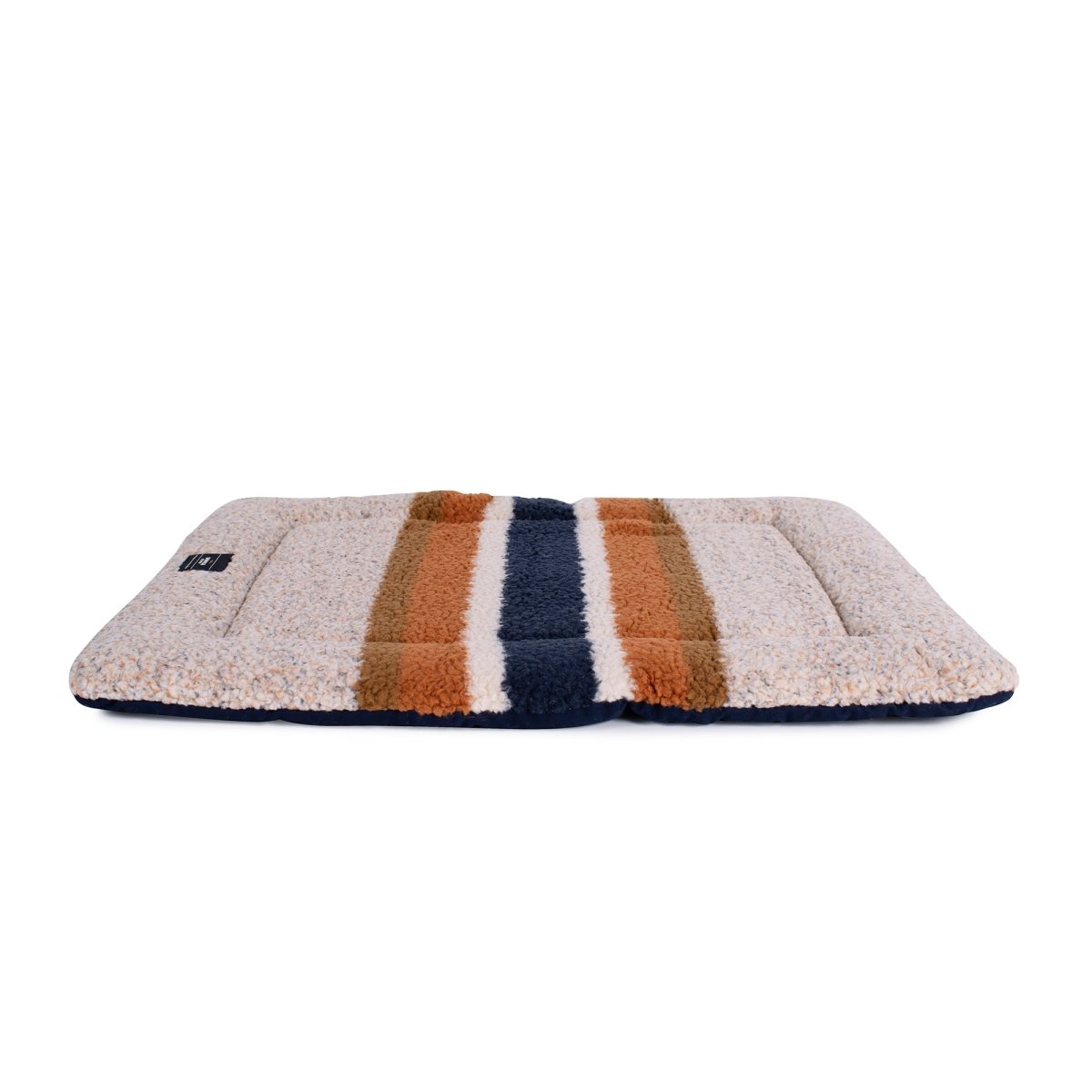 Shinola Brand Stripe Comfort Cushion Berber Dog Bed Oatmeal premium pet product