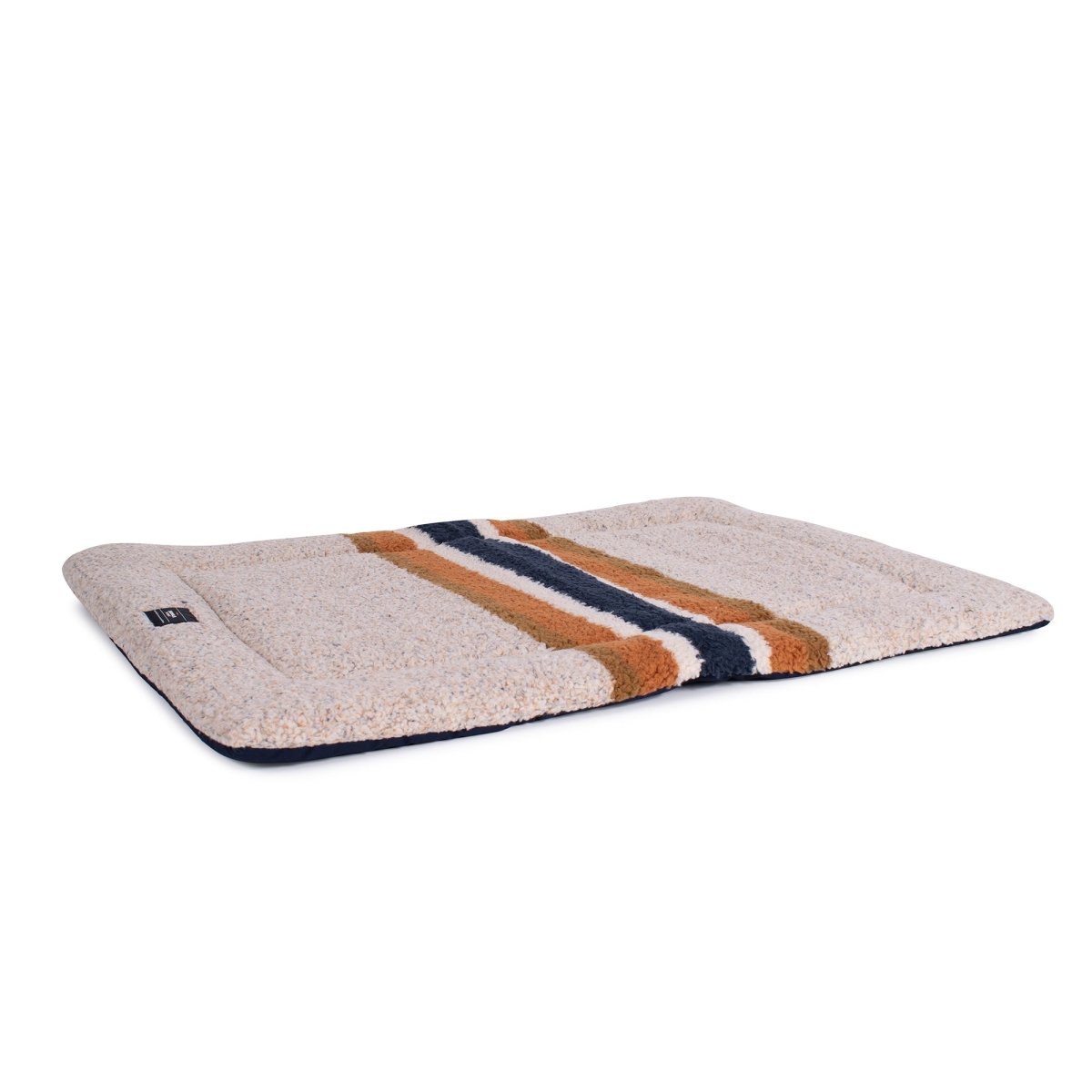 Shinola Brand Stripe Comfort Cushion Berber Dog Bed Oatmeal premium pet product