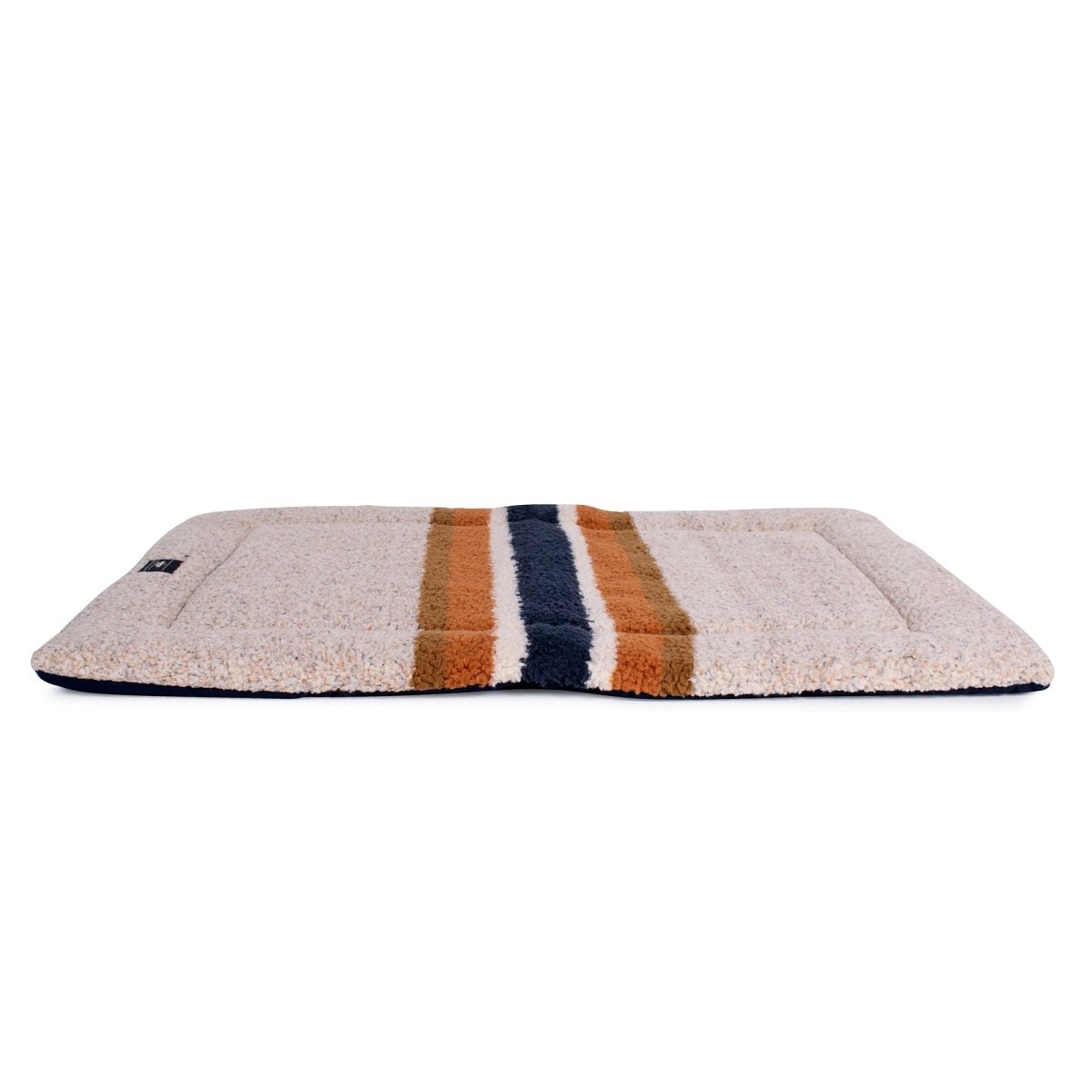 Shinola Brand Stripe Comfort Cushion Berber Dog Bed Oatmeal premium pet product