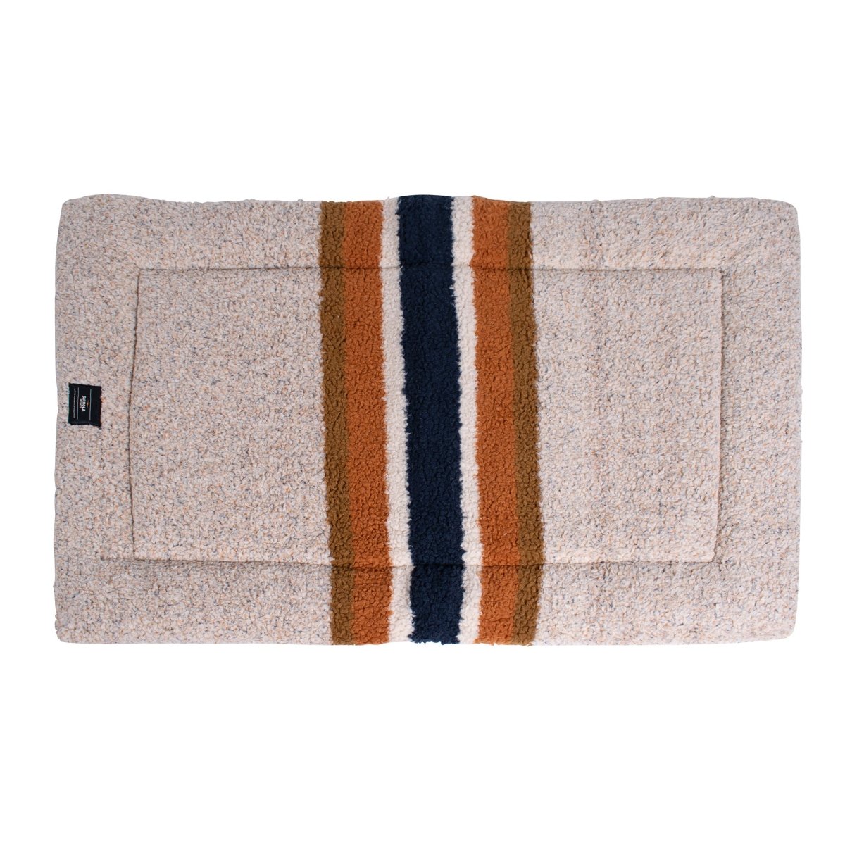 Shinola Brand Stripe Comfort Cushion Berber Dog Bed Oatmeal premium pet product