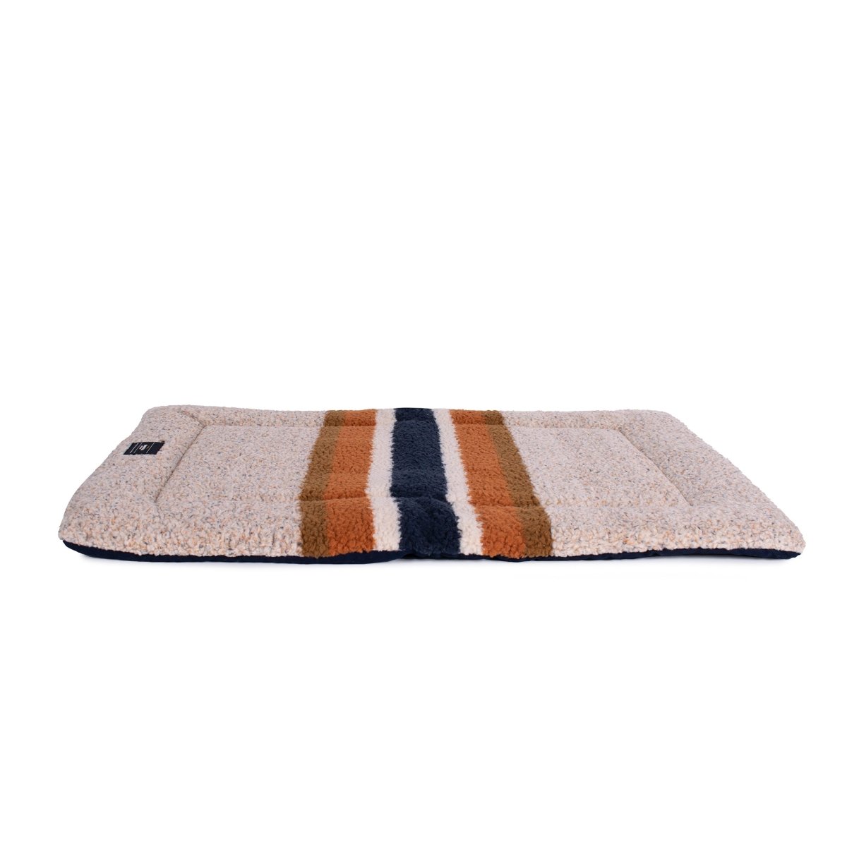 Shinola Brand Stripe Comfort Cushion Berber Dog Bed Oatmeal premium pet product