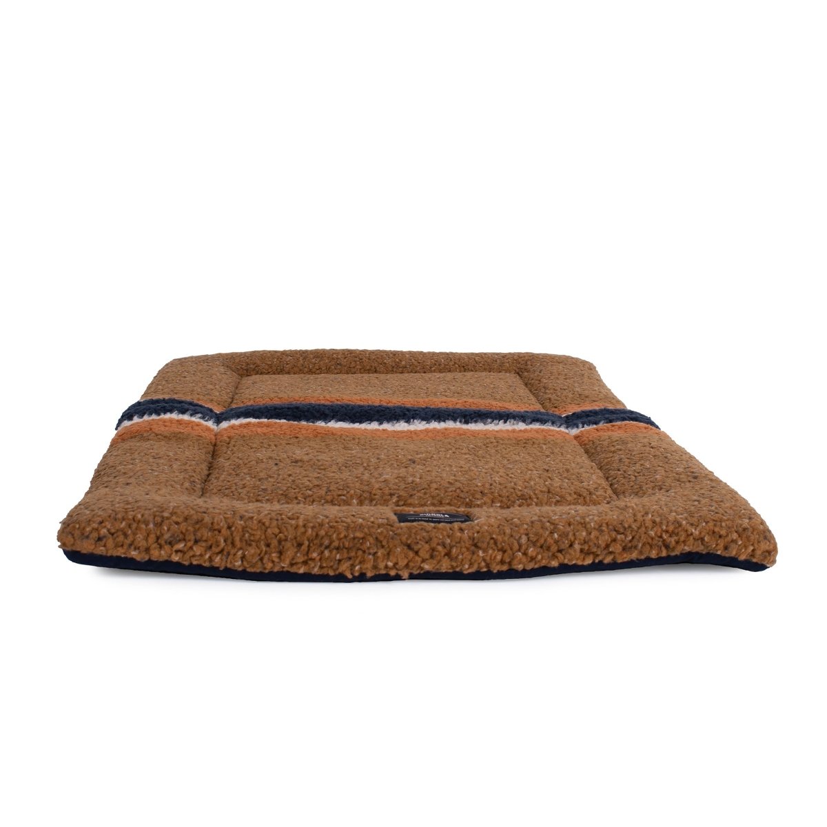 Shinola Brand Stripe Comfort Cushion Berber Dog Bed Rust premium pet product