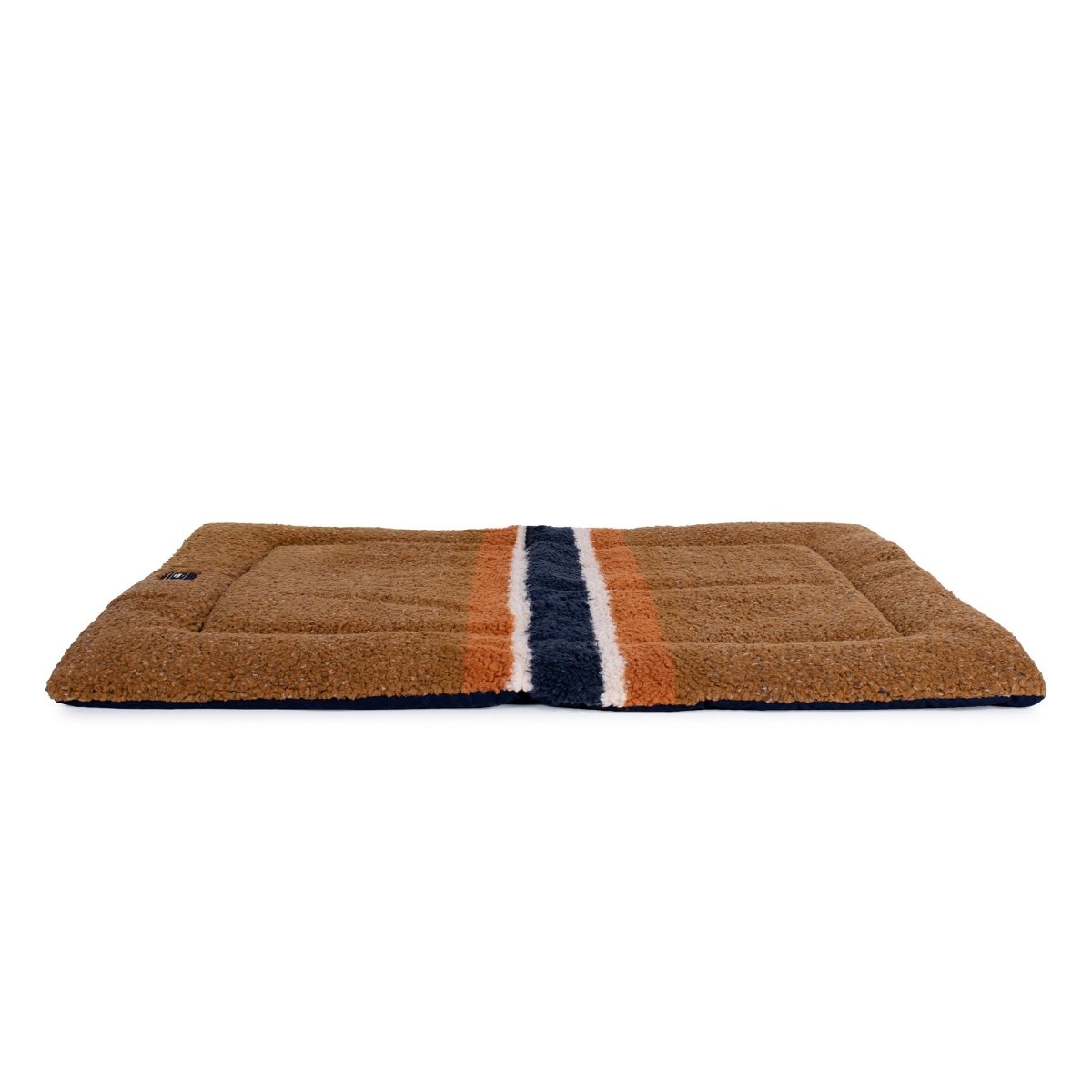 Shinola Brand Stripe Comfort Cushion Berber Dog Bed Rust premium pet product
