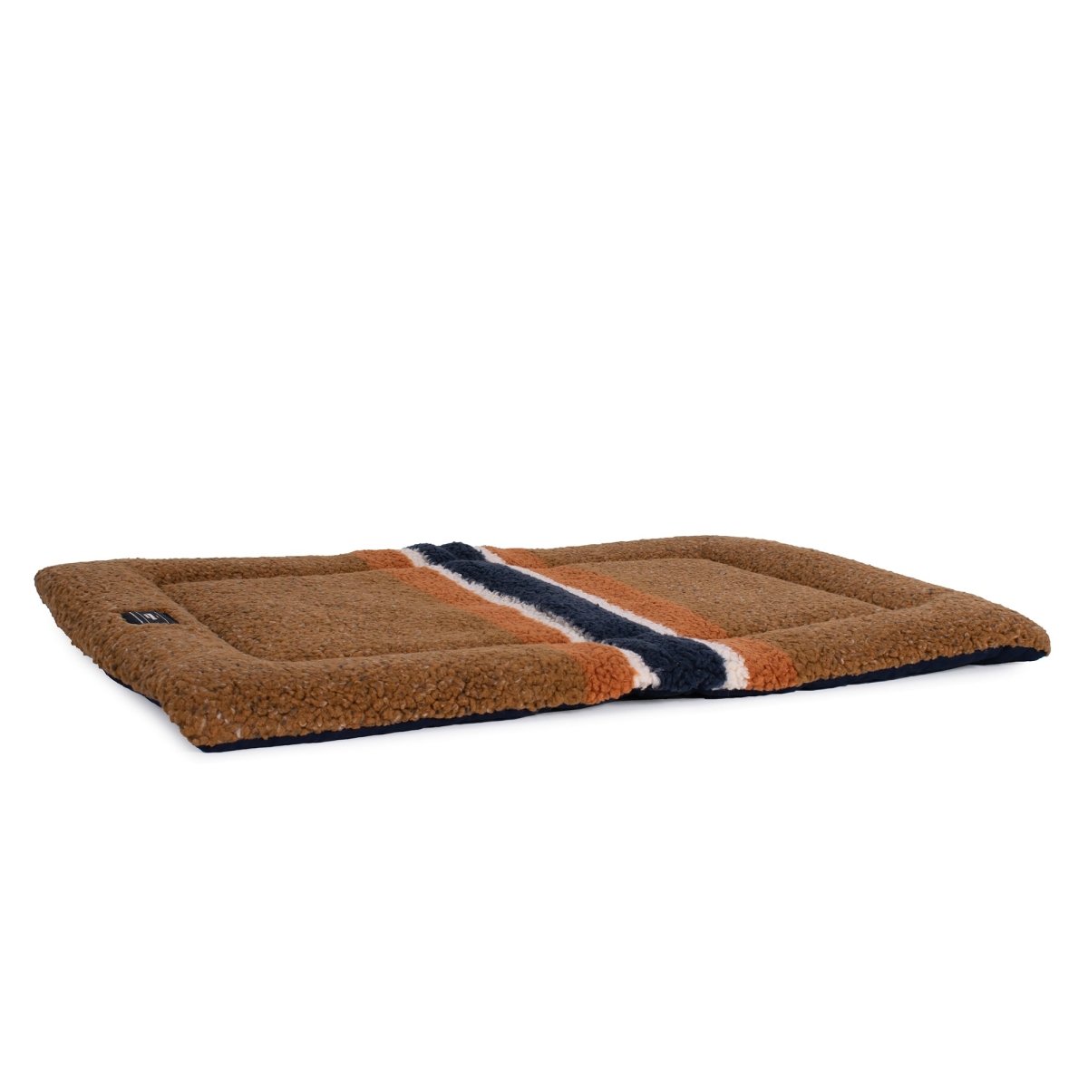 Shinola Brand Stripe Comfort Cushion Berber Dog Bed Rust premium pet product