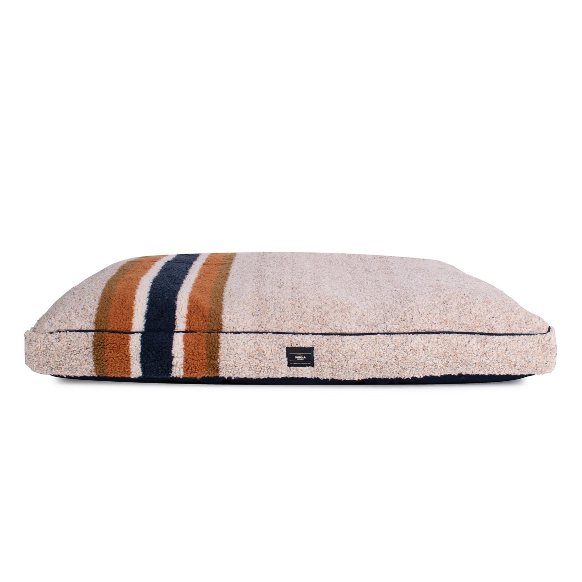 Shinola Brand Stripe Napper Pillow Berber Dog Bed Oatmeal premium pet product
