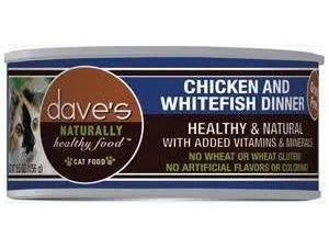 Daves Naturally Healthy Chicken & Whitefish Cat Food (5.5oz)