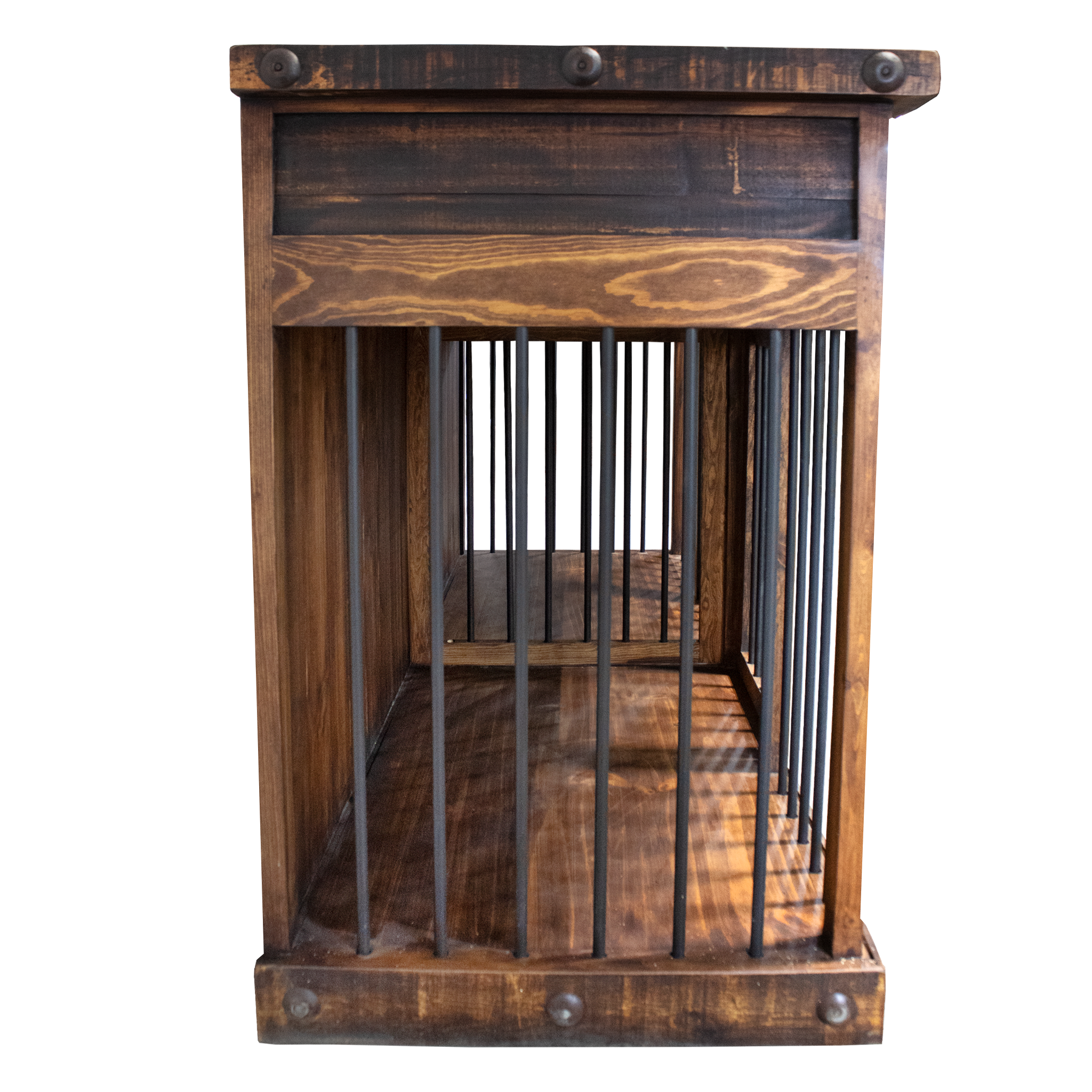 Oasis Large Dog Wood Kennel Dark Wax