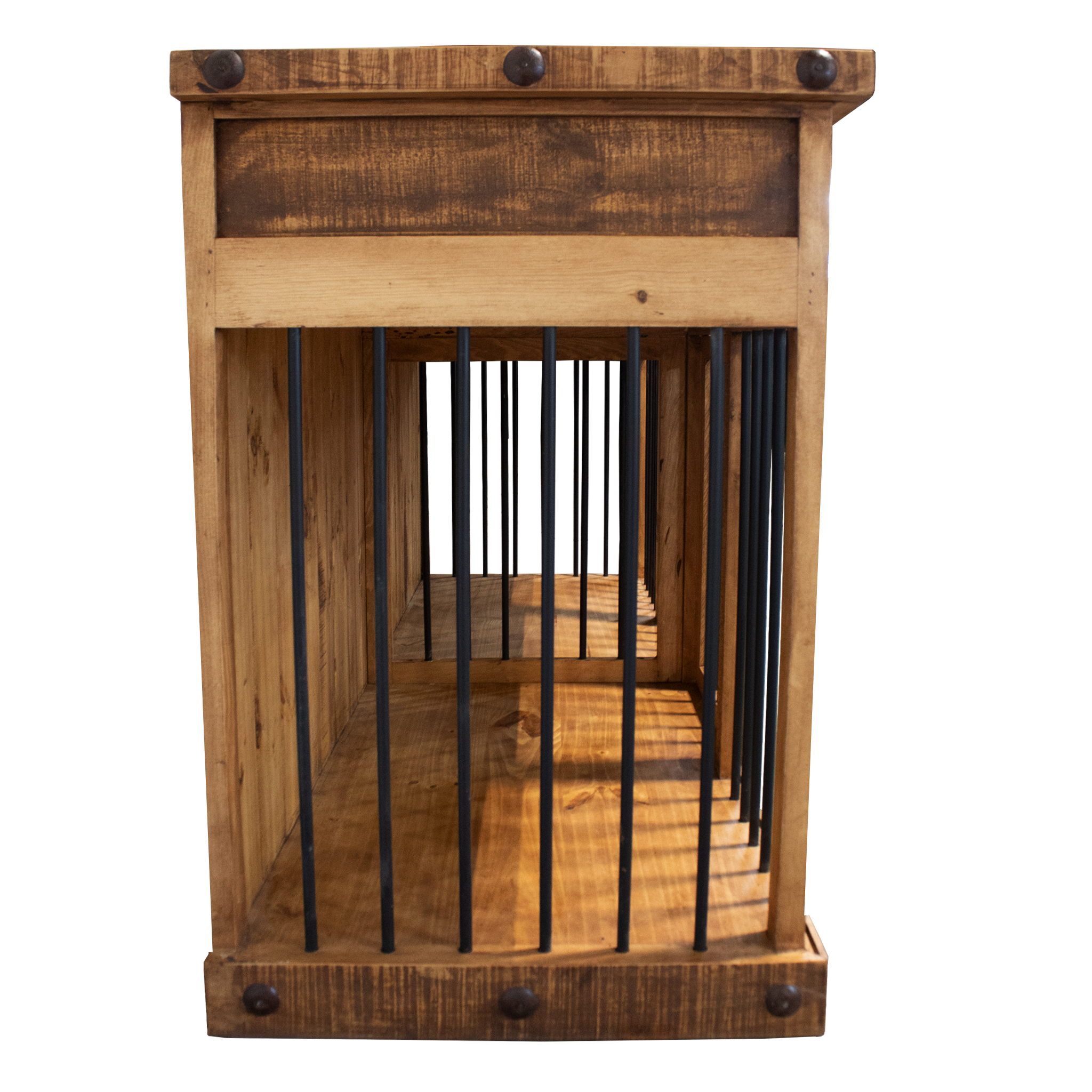 Oasis Large Dog Rustic Wood Kennel in Medium Wax