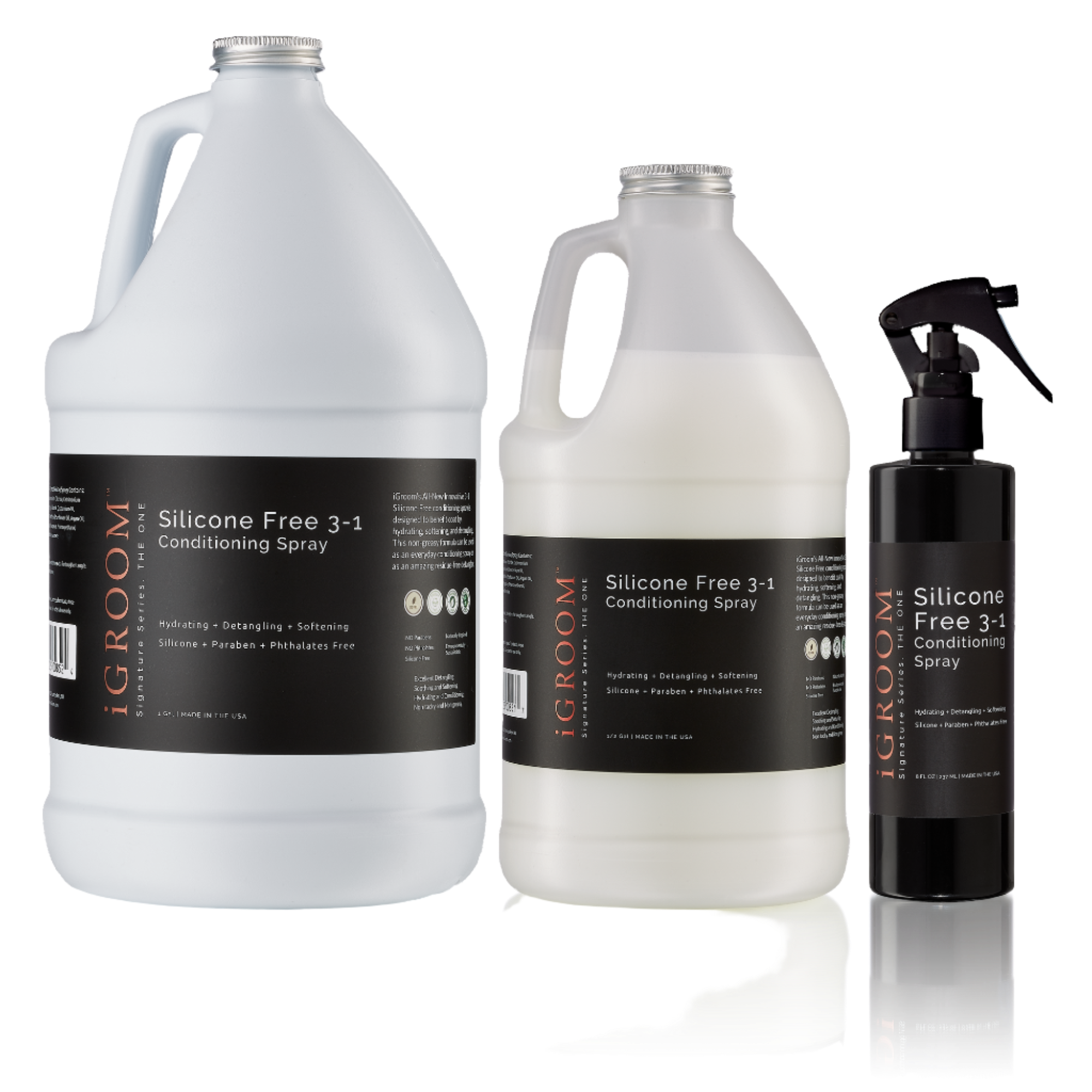 Silicone Free 3-1 Conditioning/Detangling Spray 8oz by iGroom