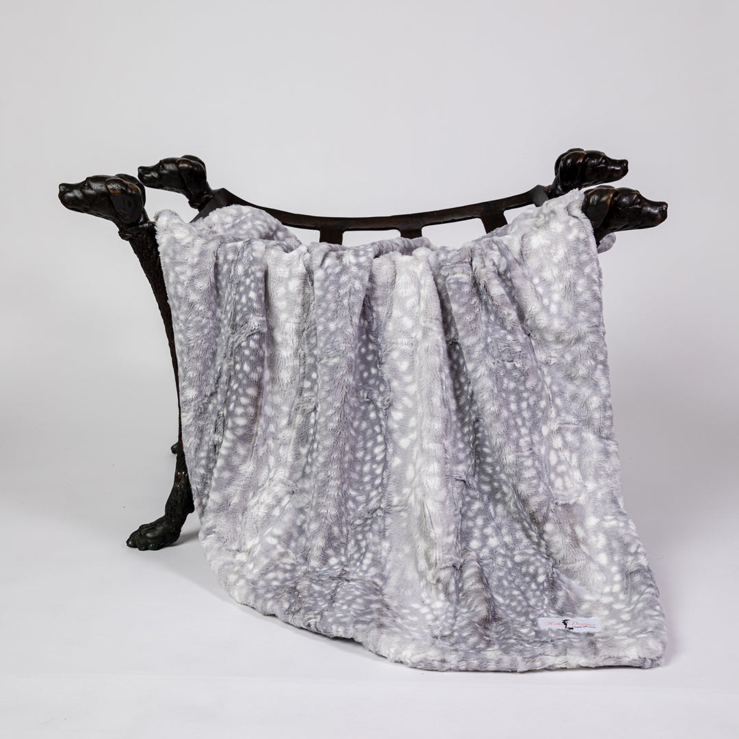 Hello Doggie Cashmere Pink Fawn Dog Blanket