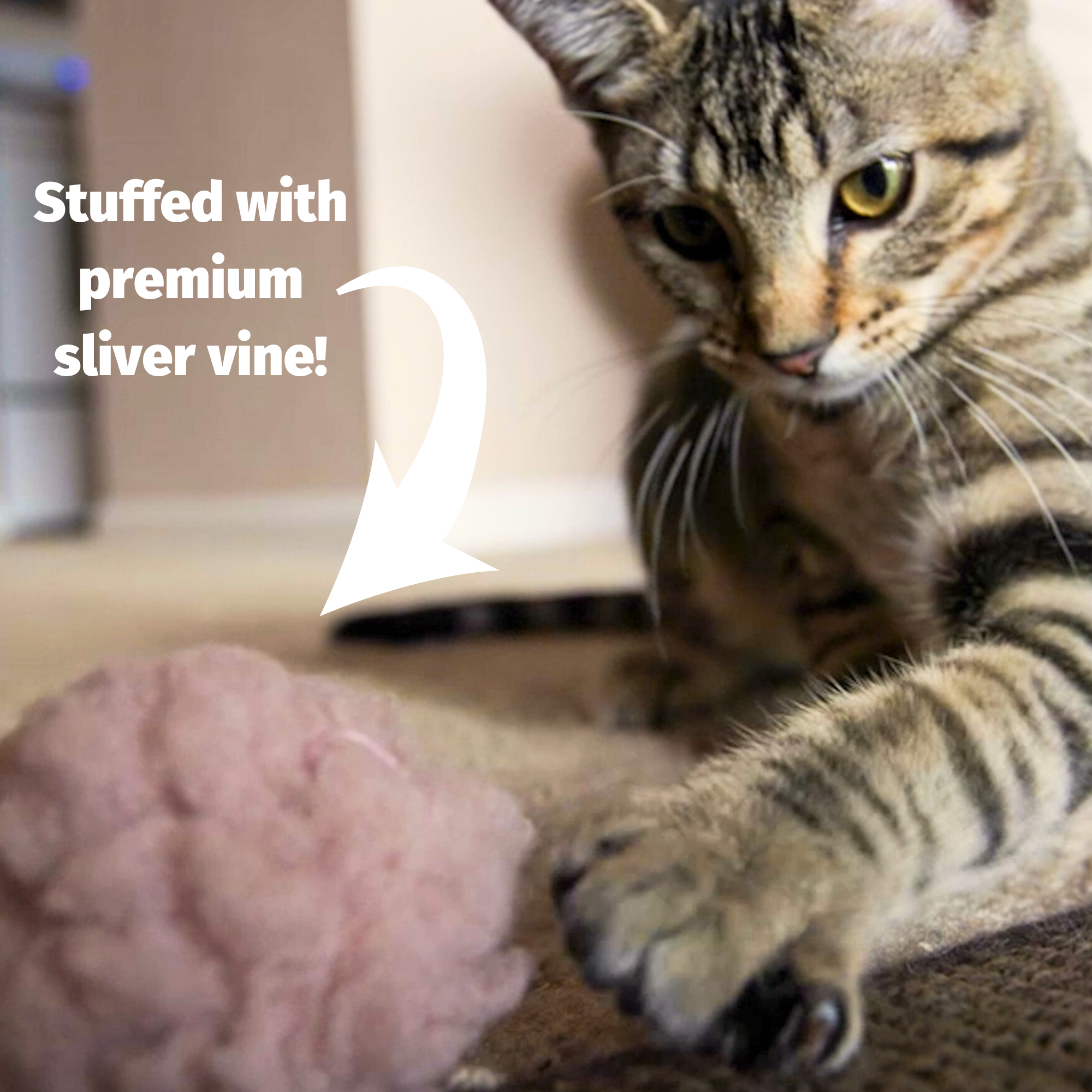 HuggleKats FlufferFleeceTM Ballies Plush Cat Toys, 3 Pack