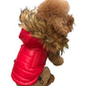 Ski Bunny Puffer with detachable hood, Shiny Red