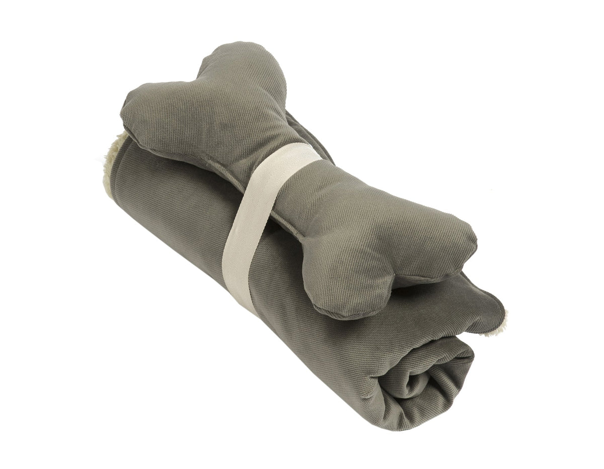Blanket and Bone Toy Set-Graphite