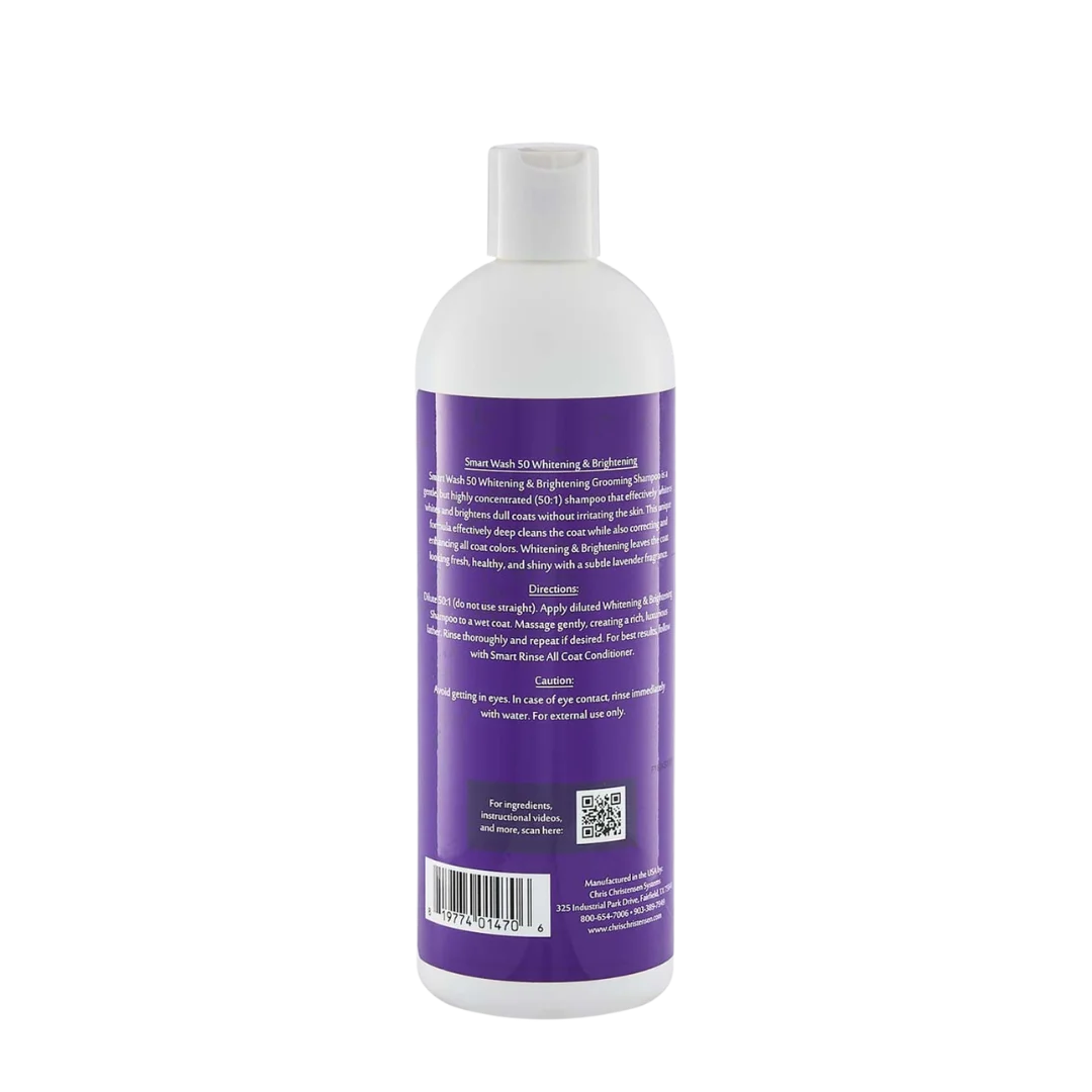 Smart Wash50 Whitening & Brightening Grooming Shampoo 16oz by Chris Christensen
