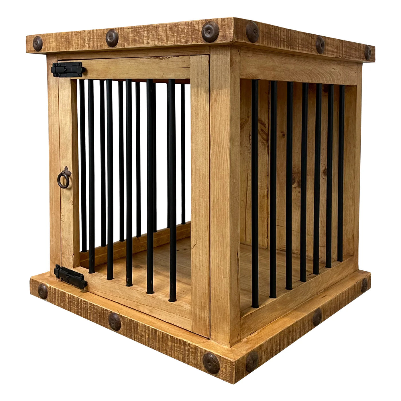 Oasis Small Rustic Dog Wood Kennel in Medium Wax - HT Animal Supply