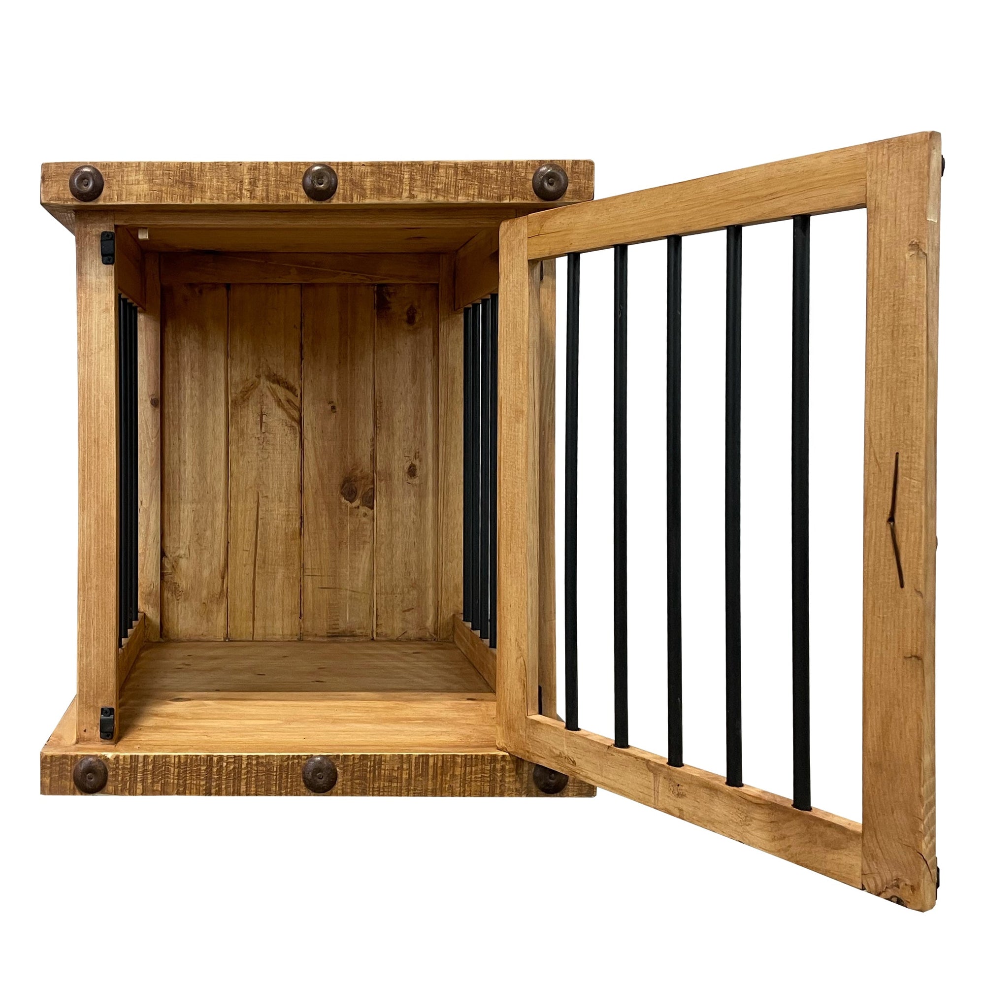 Oasis Small Rustic Dog Wood Kennel in Medium Wax - HT Animal Supply