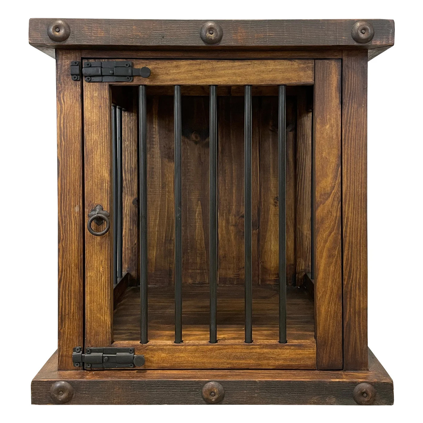 Oasis Small Rustic Dog Wood Kennel in Dark Wax | HT Animal Supply