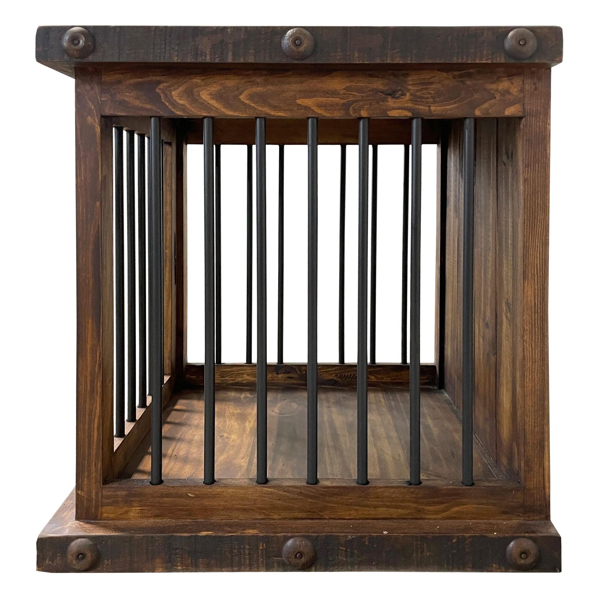 Oasis Small Rustic Dog Wood Kennel in Dark Wax | HT Animal Supply