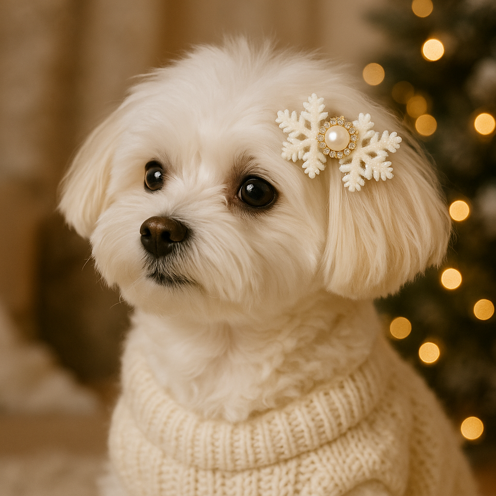 Snowflake Elegance Dog Hair Barrette