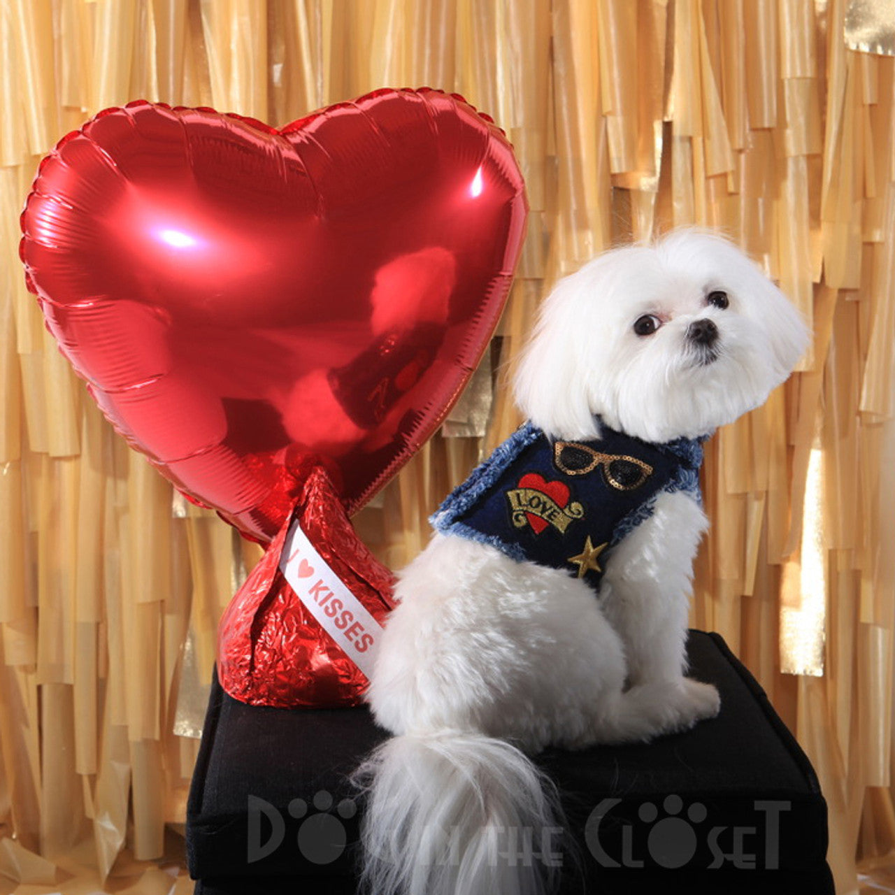 The New York Frayed Denim Harness Vest