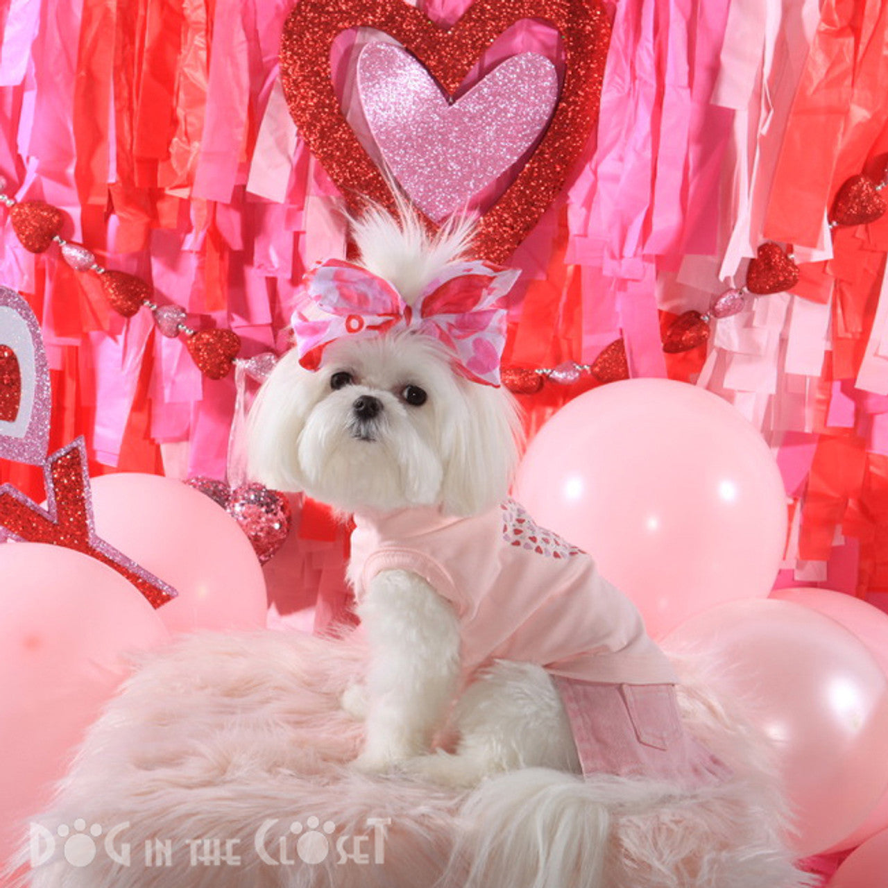 Pink Jane Denim Dog Skirt