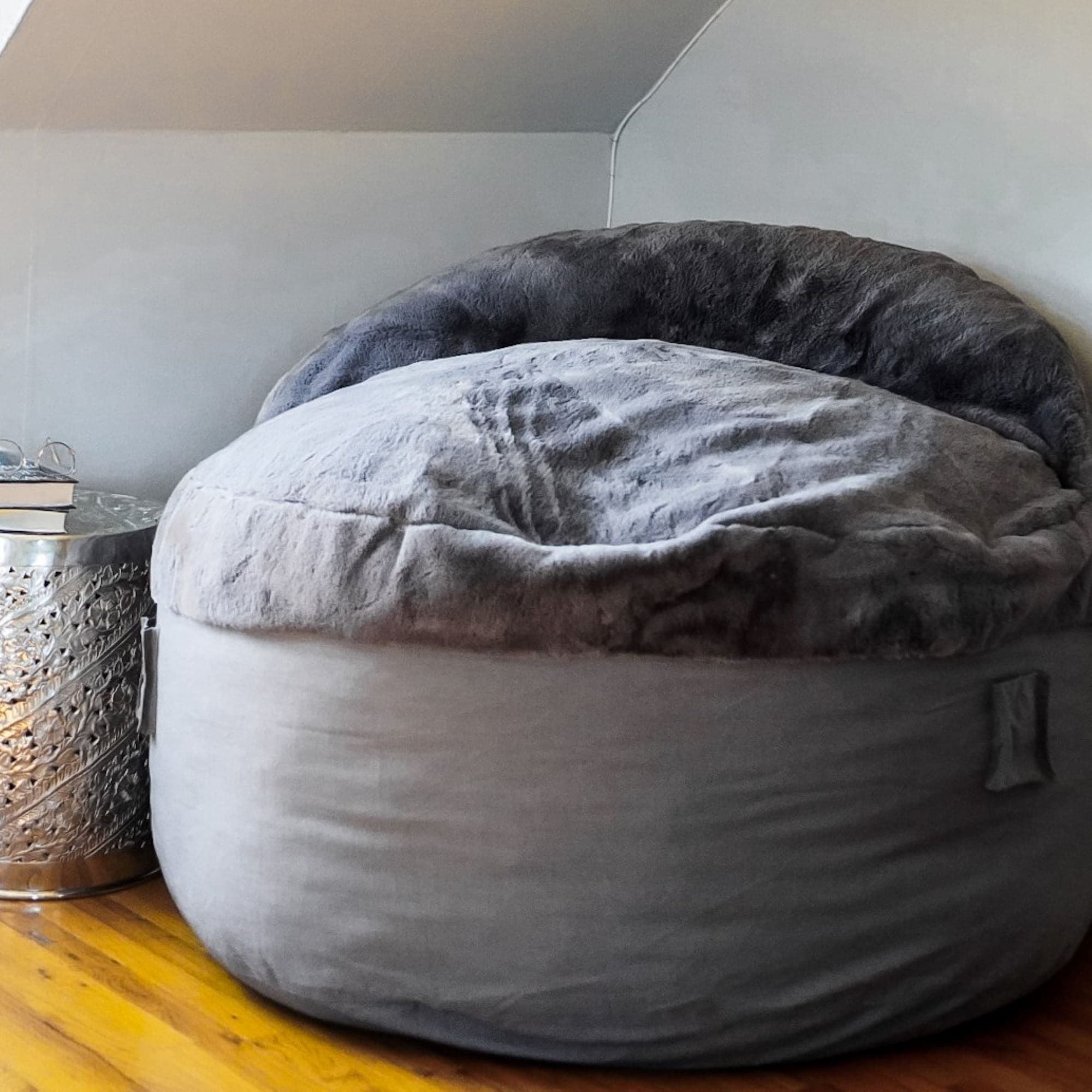 CordaRoy's Full Bunny Fur Nest Convertible Bean Bag Chair