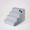 Hello Doggie Luxury Satin Silk Crystal Dove Grey Pet Stairs