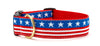 Up Country Stars and Stripes Extra Wide 1.5" Cast Brass Dog Collar