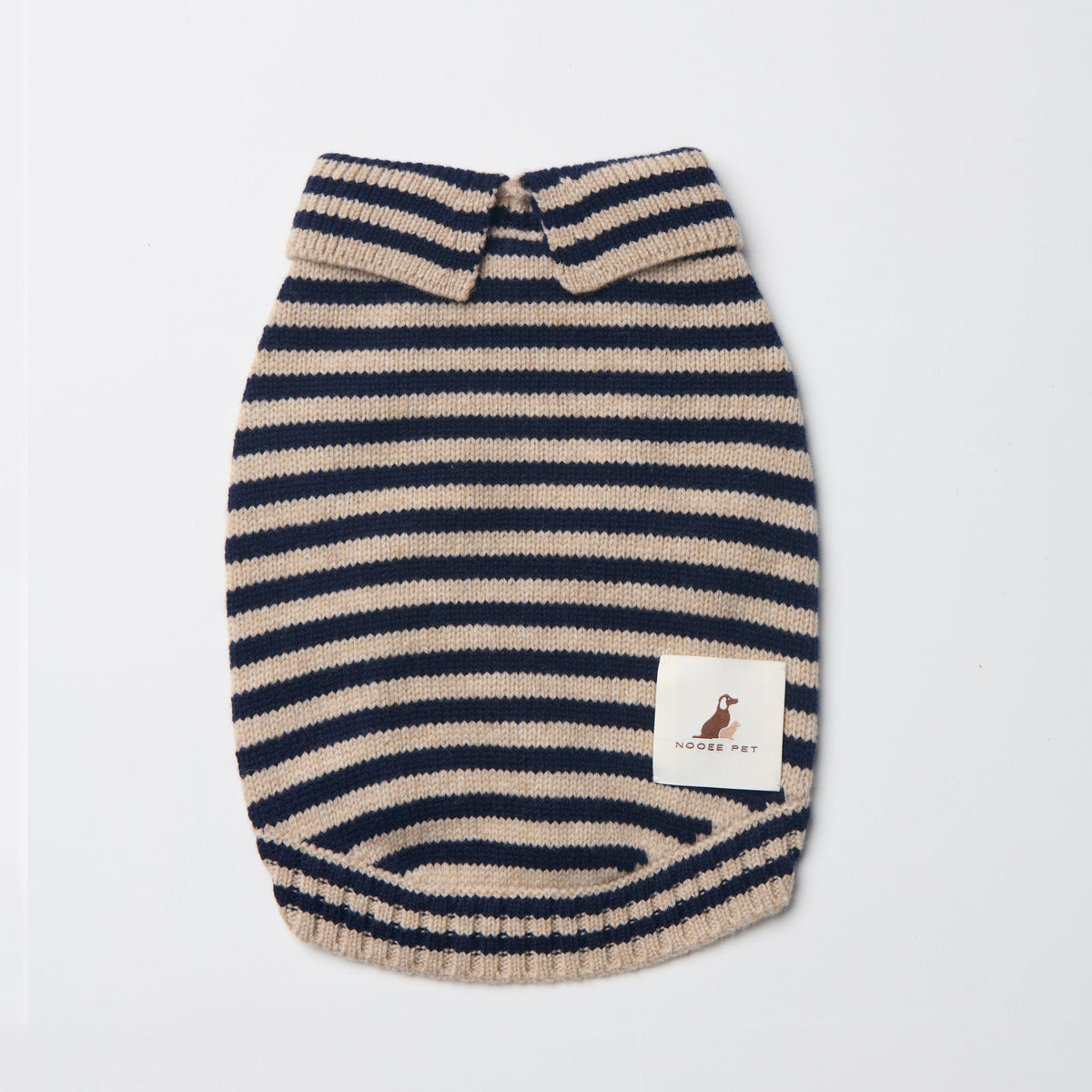 Nooee Pet Polo Wool Sweater - 100% Wool Knit with Classic Collar