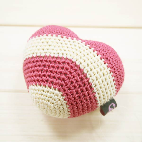 DOGO Stripy Heart Crochet Dog Toy