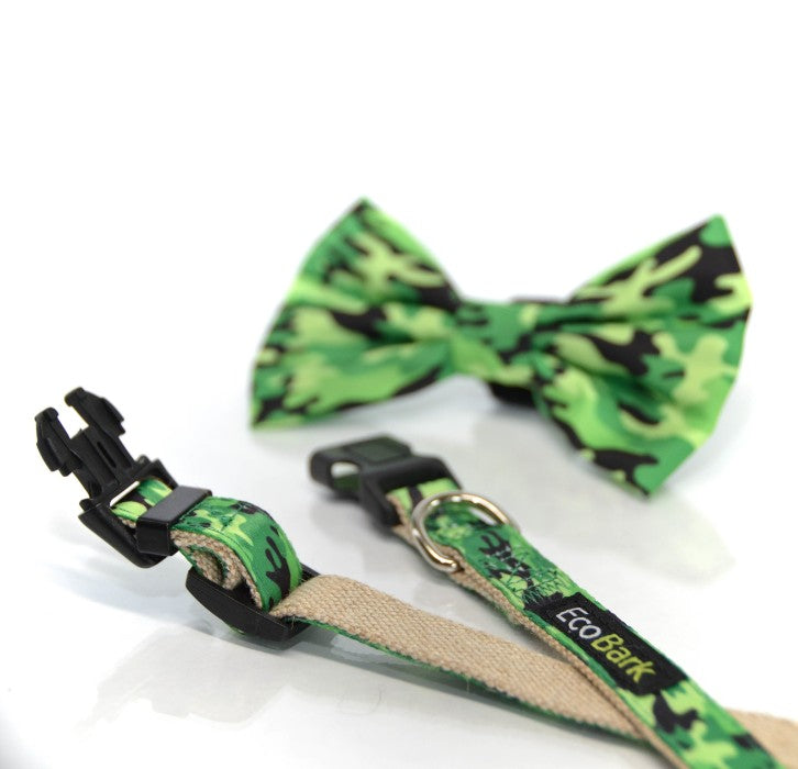 EcoBark – Camo Bow Tie Dog Collar