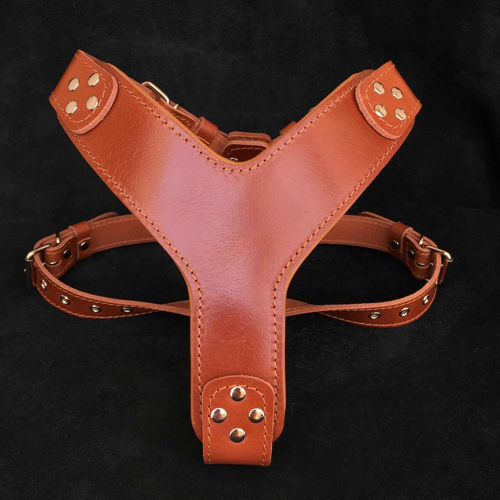 Bestia Style Brown Leather Dog Harness