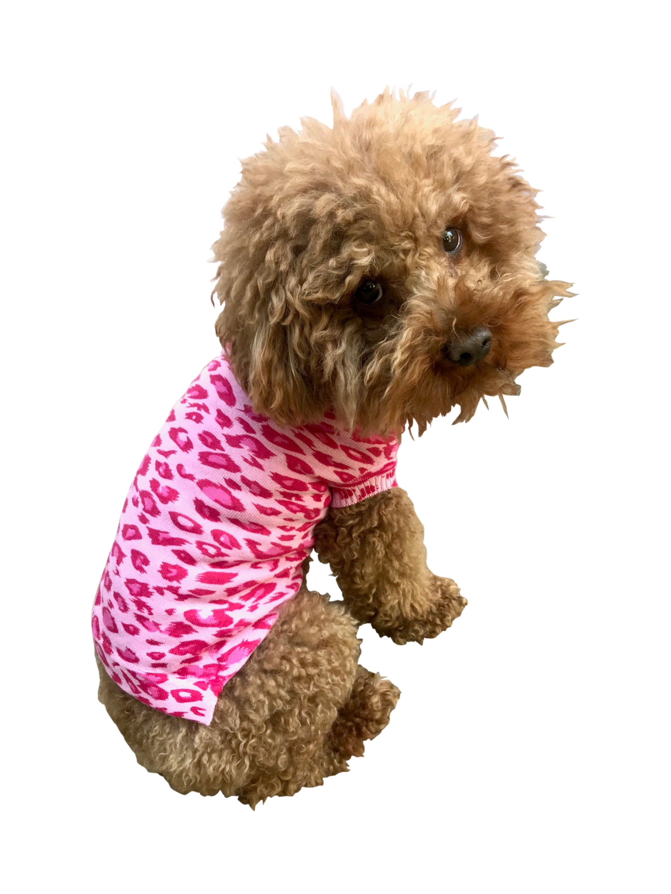 Summer Leopard Sweater, Fuchsia