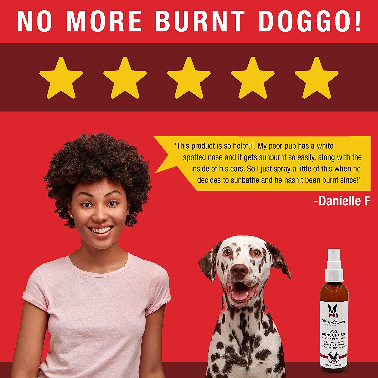 Dog Sunscreen With Aloe Vera Moisturizer
