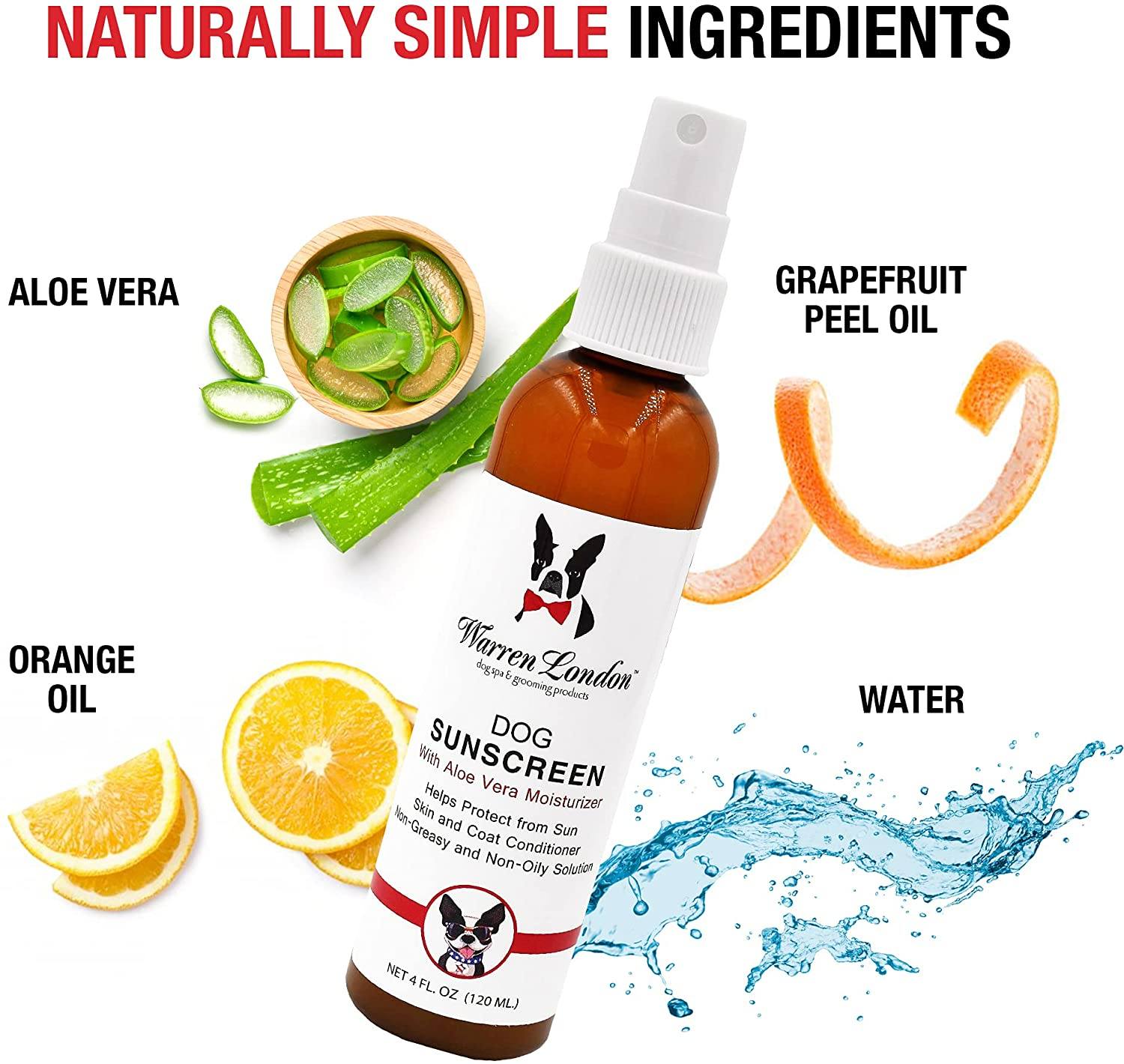 Dog Sunscreen With Aloe Vera Moisturizer