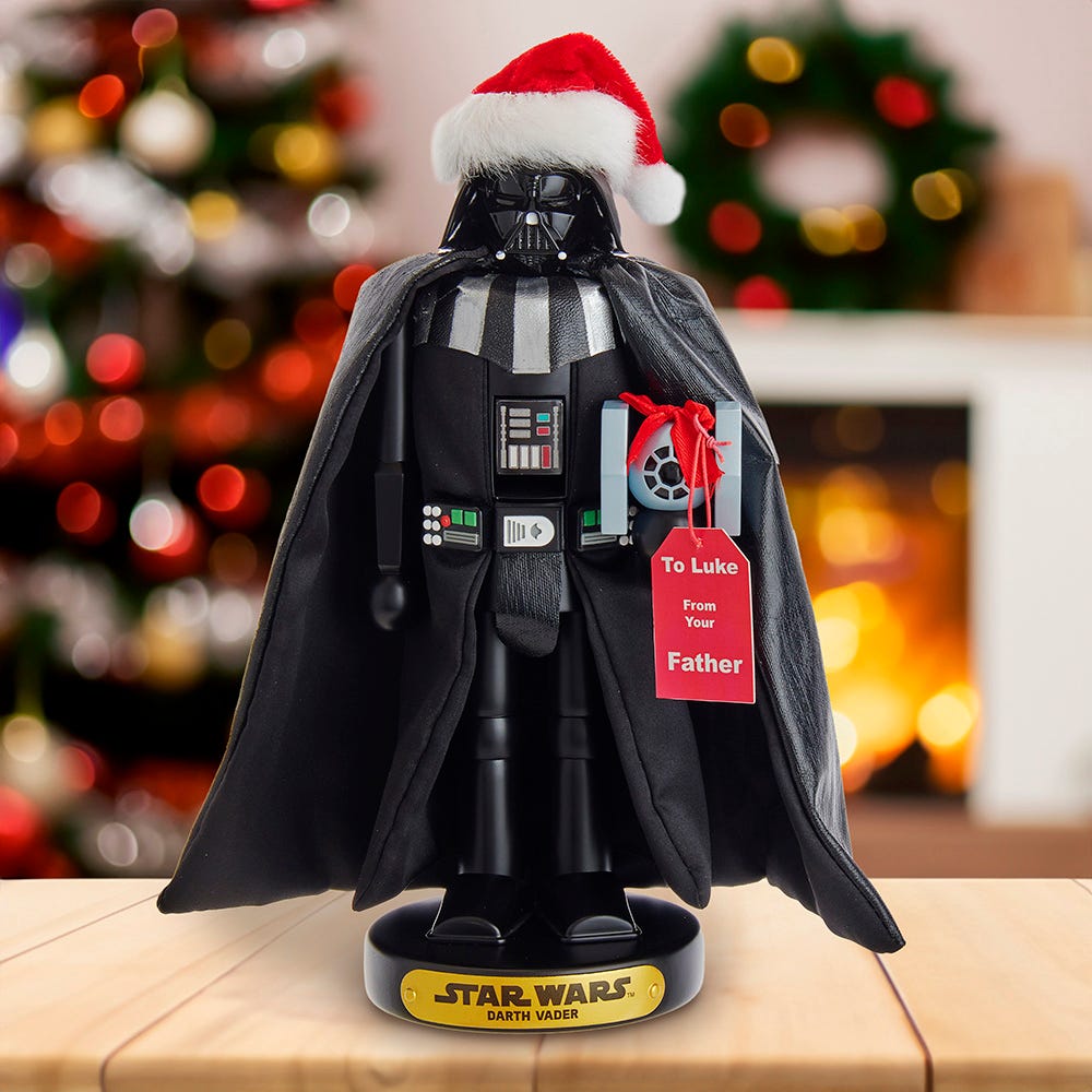 Kurt Adler 10-Inch Star Wars Vader With Tie Fighter Nutcracker