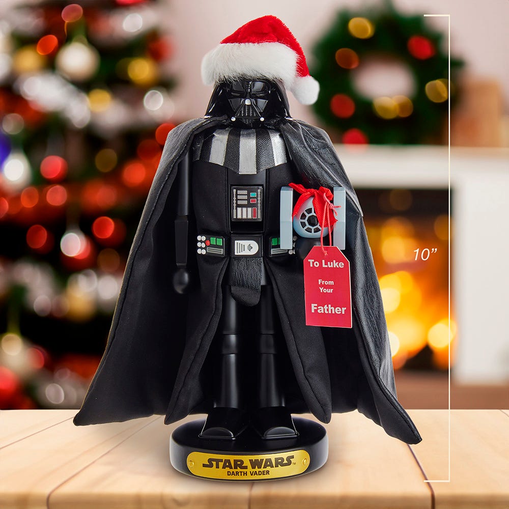 Kurt Adler 10-Inch Star Wars Vader With Tie Fighter Nutcracker