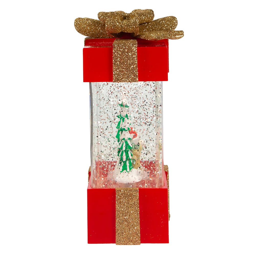 Kurt Adler 7-Inch Battery-Operated The Child and Tree Water Musical Gift Box Table Piece