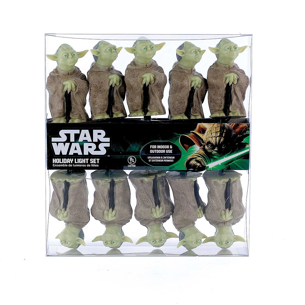 Kurt Adler UL 10-Light Plastic Yoda Light Set