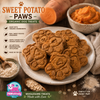 Sweet Potato Paw Dog Treats | Organic Handmade Dog Cookies (All-Natural, Human-Grade)