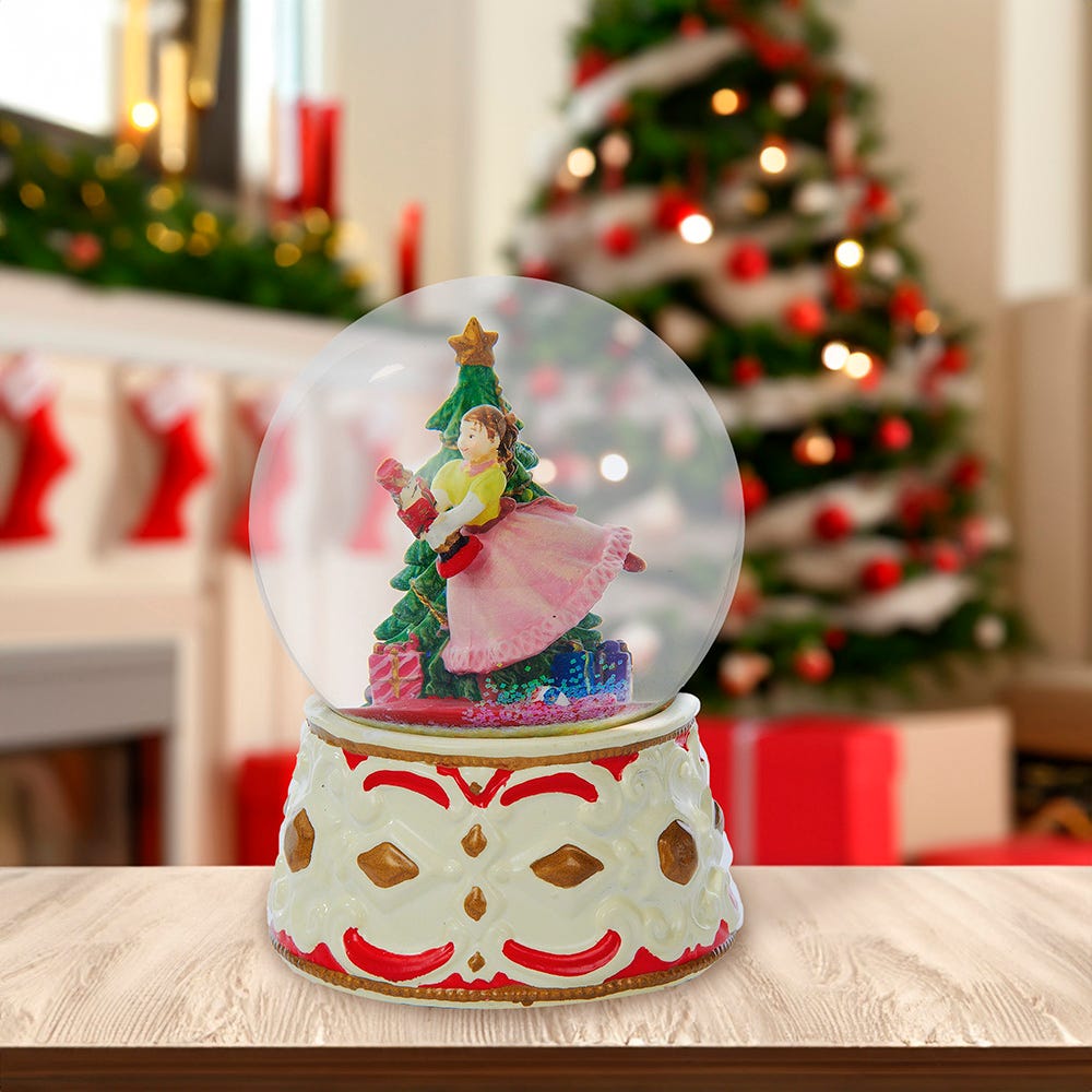 Kurt Adler 5.5-Inch Clara with Nutcracker Musical Water globe