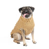 Chilly Dog Camel Alpaca Cable Knit Dog Sweater