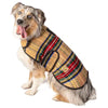 Chilly Dog Tan Tartan Plaid Fleece-Lined Dog Blanket Coat