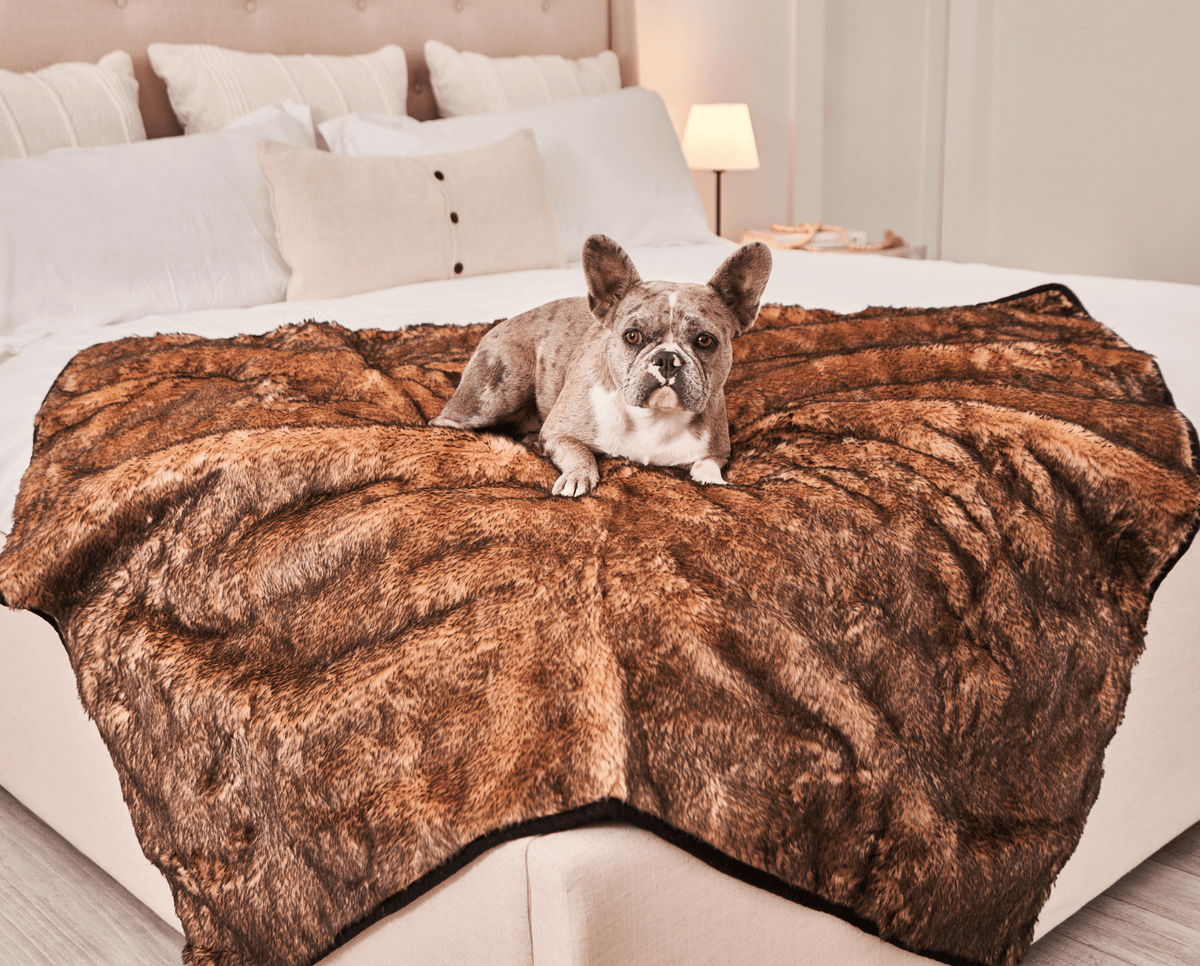 PupProtector Short Fur Waterproof Throw Blanket Sable Tan