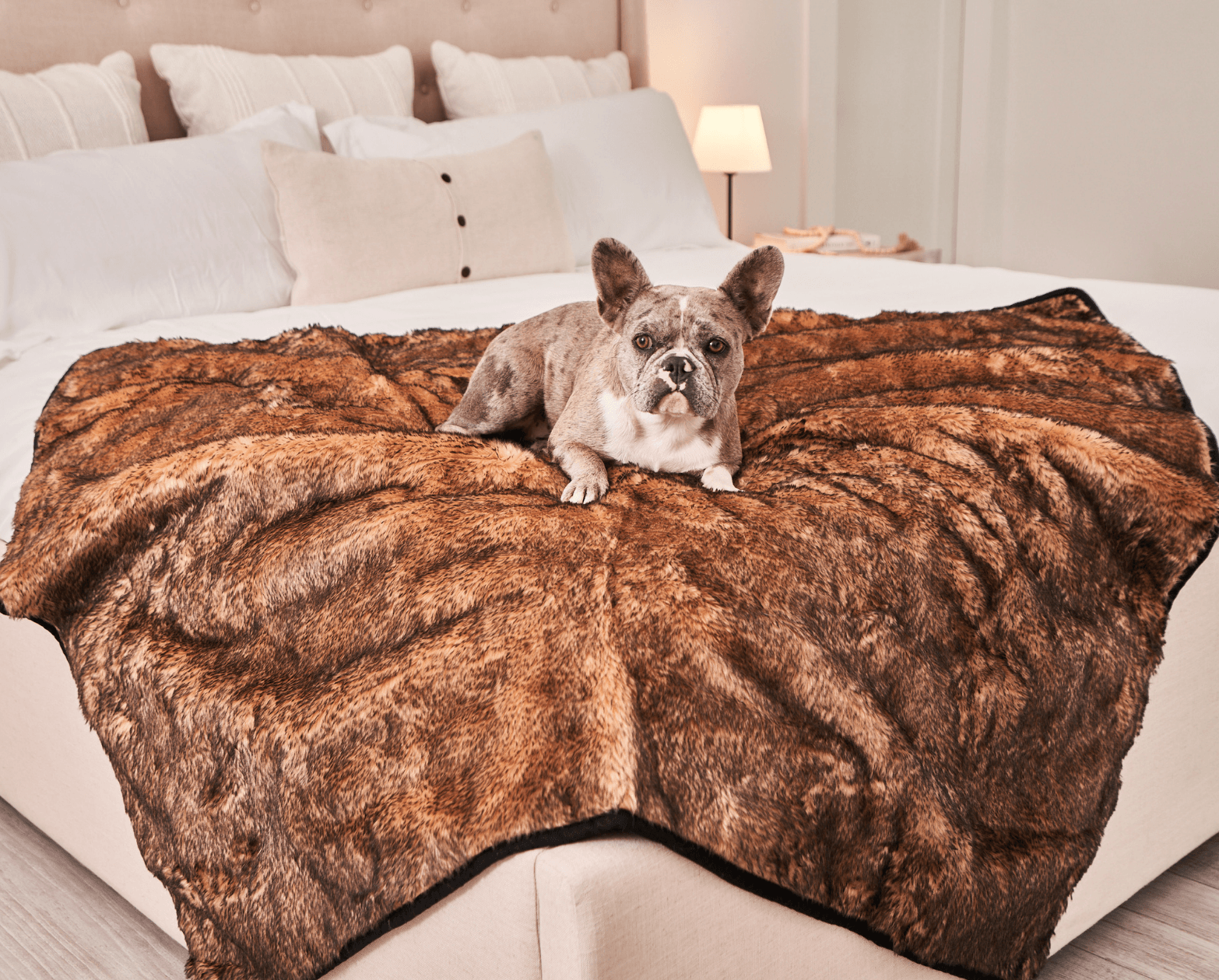 PupProtector Short Fur Waterproof Throw Blanket Sable Tan