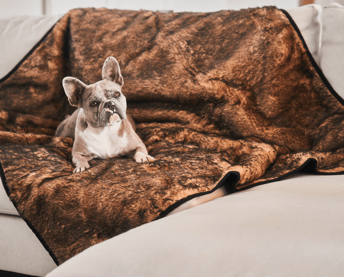 PupProtector Short Fur Waterproof Throw Blanket Sable Tan