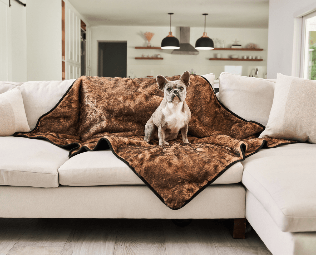 PupProtector Short Fur Waterproof Throw Blanket Sable Tan